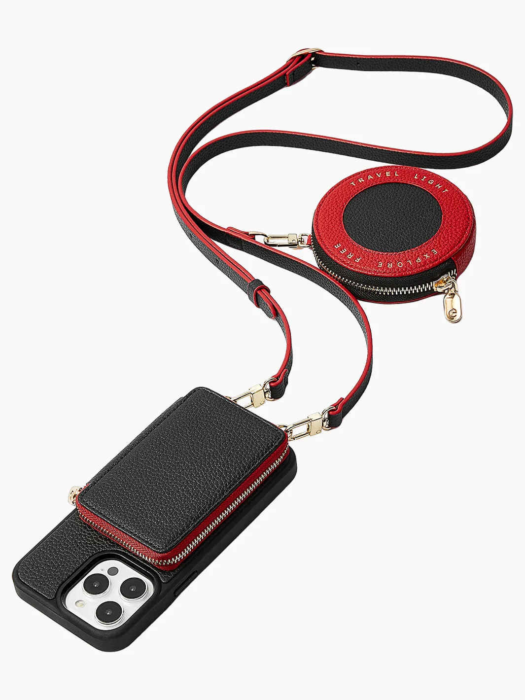 Vivid Kit- Crossbody Phone Case Round Pouch Set