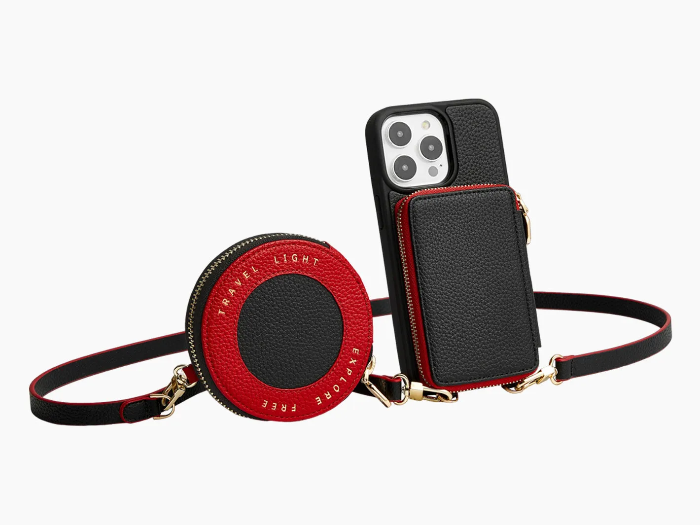 Vivid Kit- Crossbody Phone Case Round Pouch Set