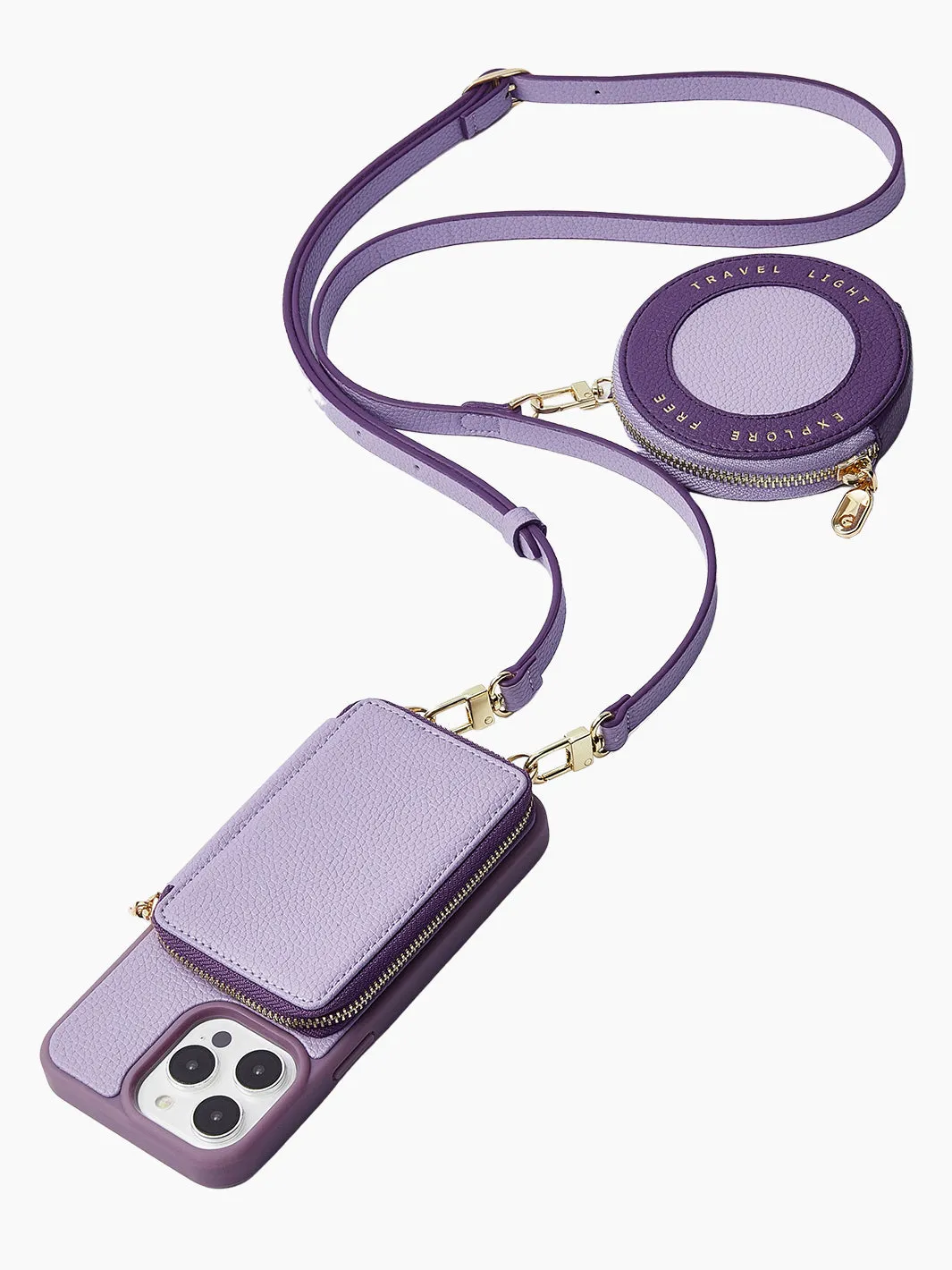 Vivid Kit- Crossbody Phone Case Round Pouch Set