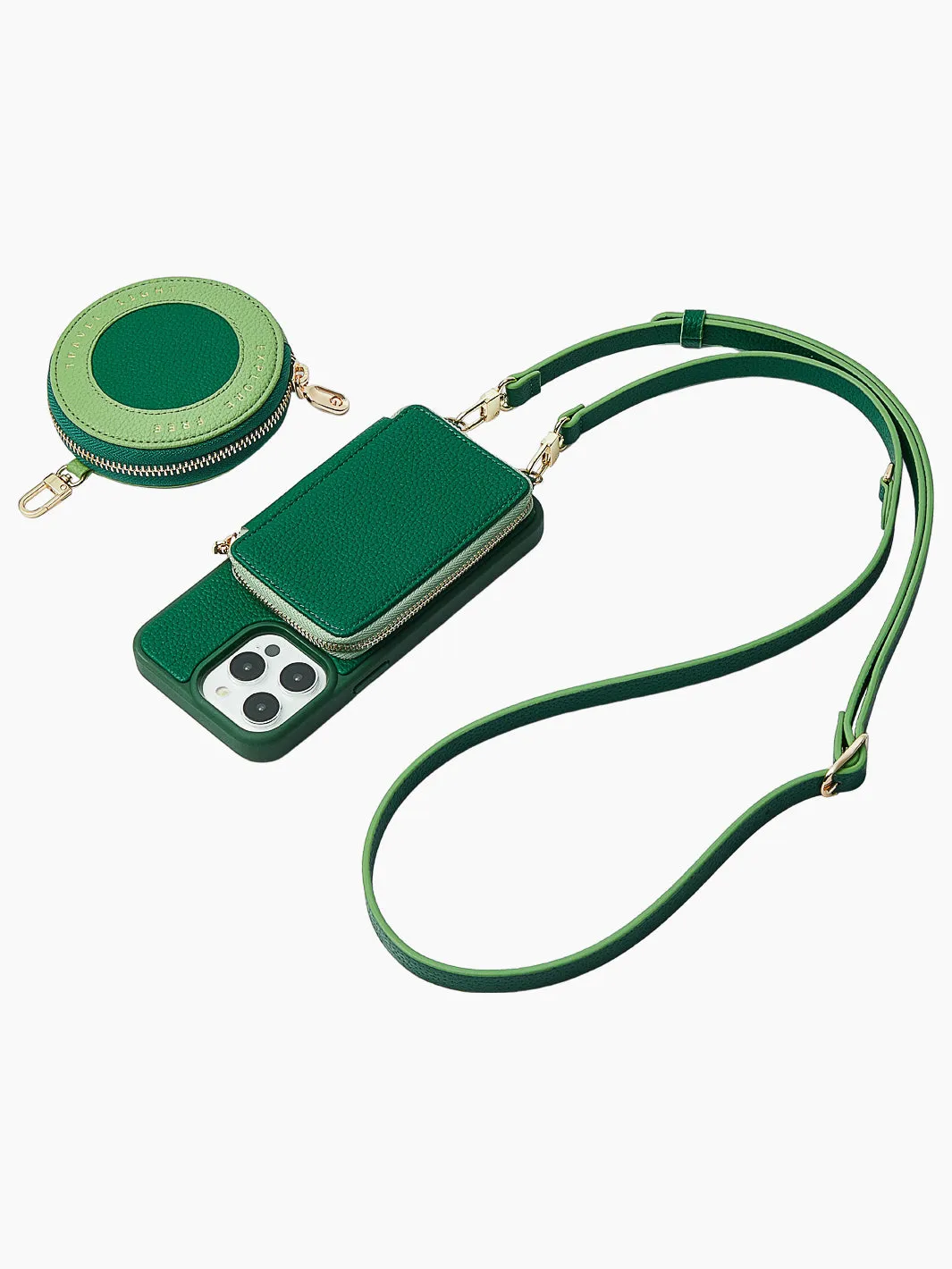 Vivid Kit- Crossbody Phone Case Round Pouch Set