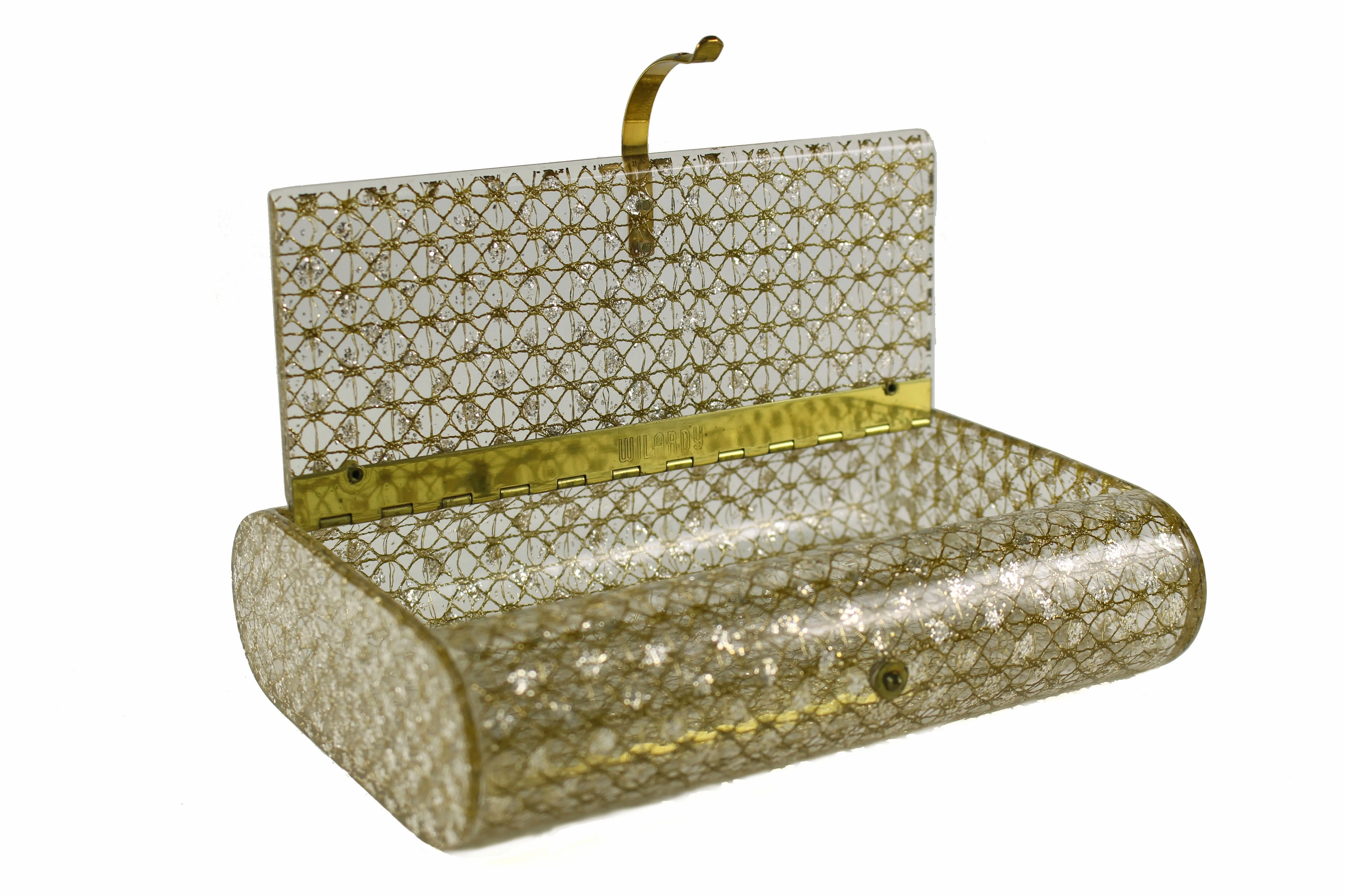 WILARDY Stardust lucite clutch