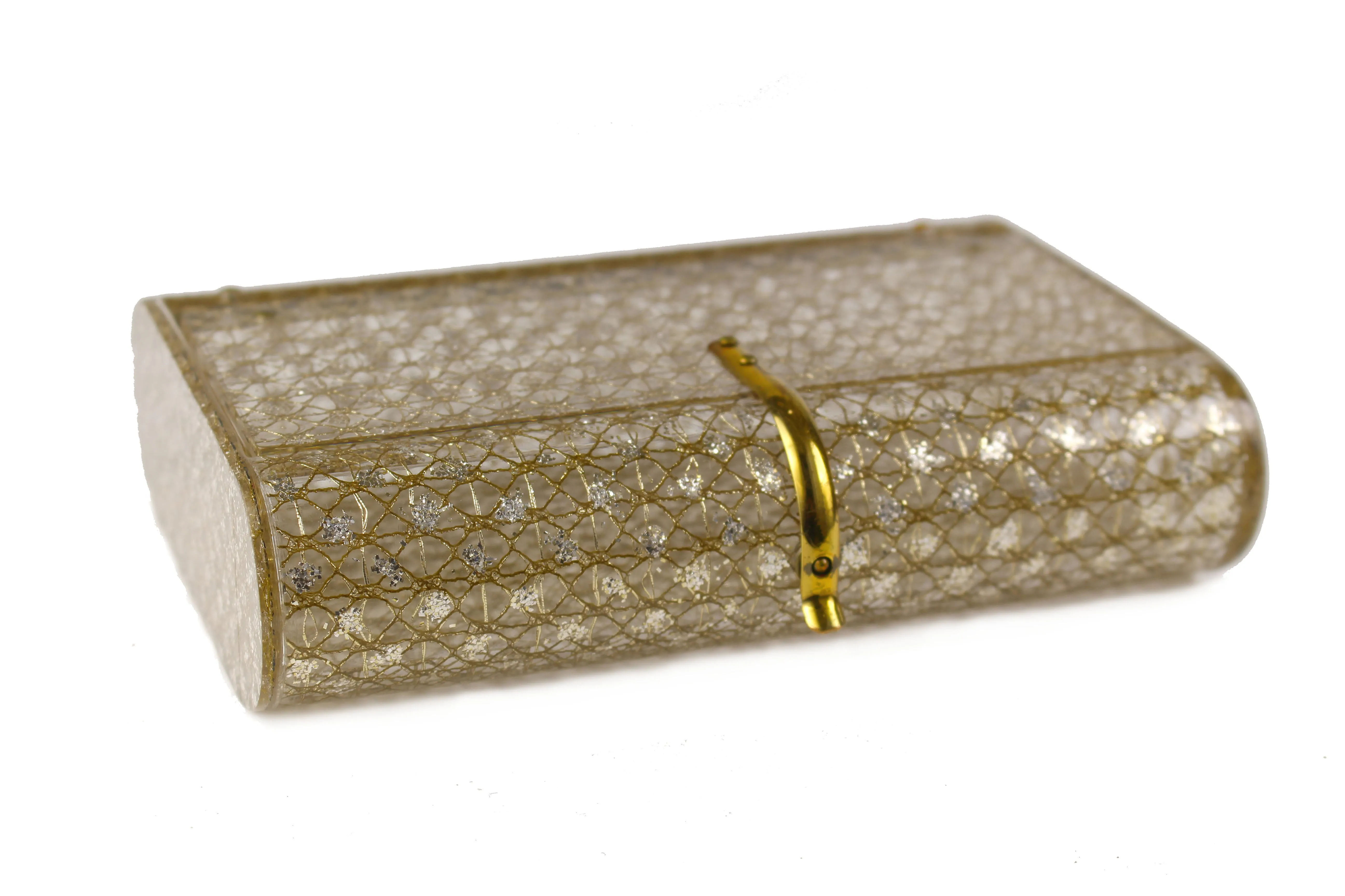 WILARDY Stardust lucite clutch