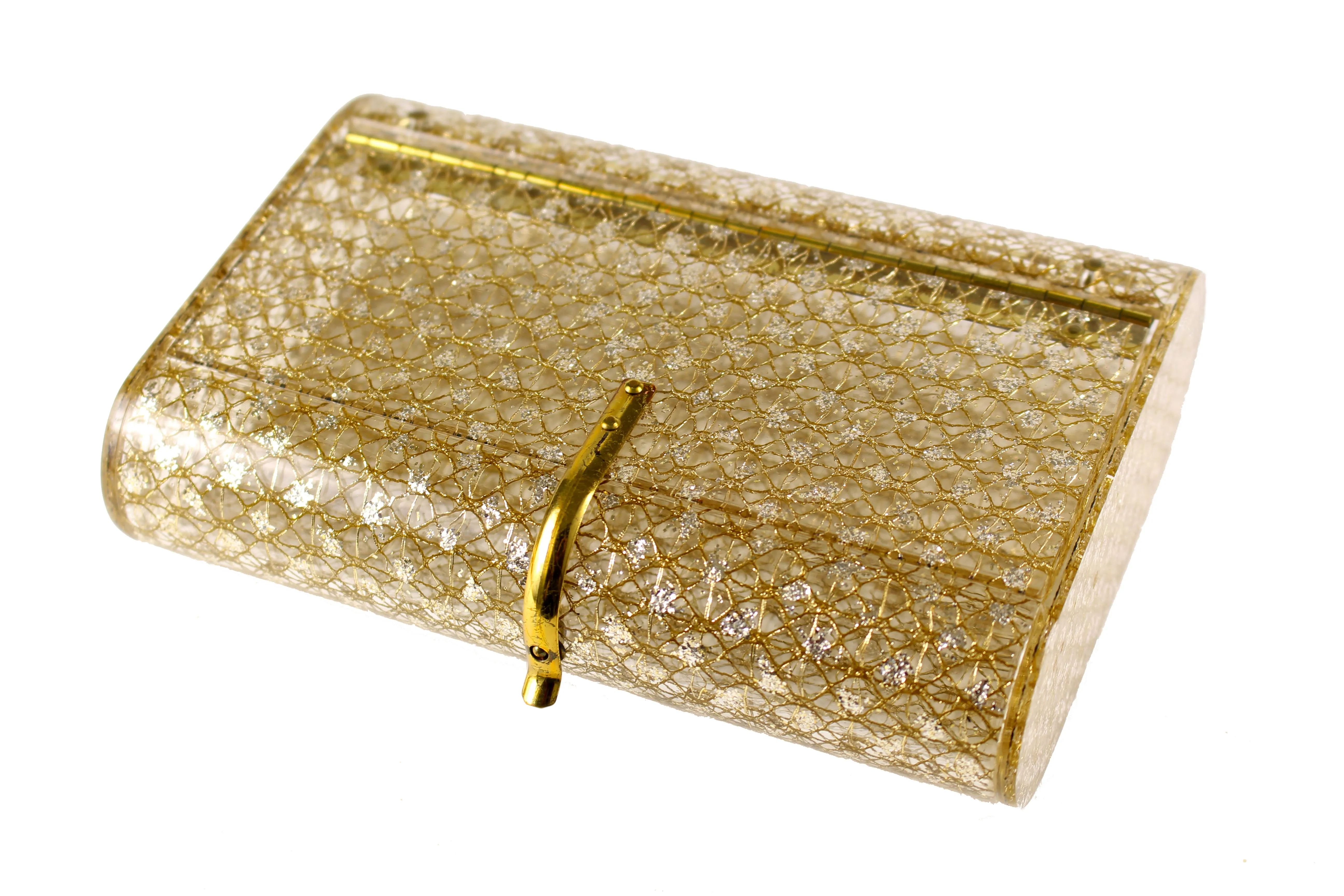 WILARDY Stardust lucite clutch