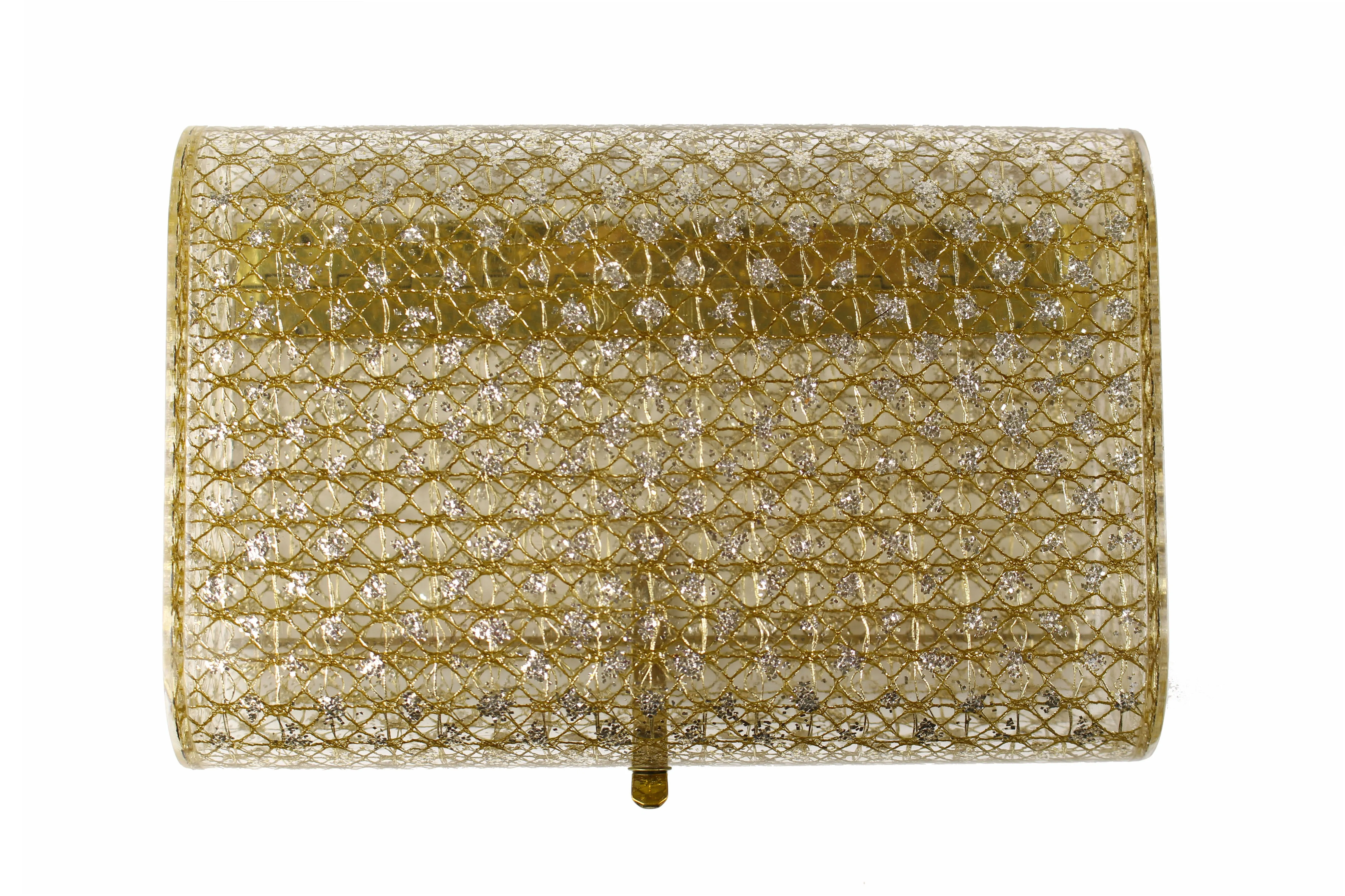 WILARDY Stardust lucite clutch