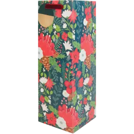 Yuletide Blooms Christmas Bottle Bag